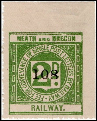 Railway Letter Stamps Neath and Brecon Railway 6th Issue 1901